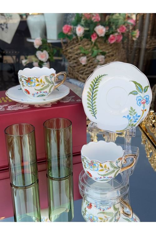 Mikasa Moor Riva fiorita 2li Kahve Yanlı Fincan Takımı