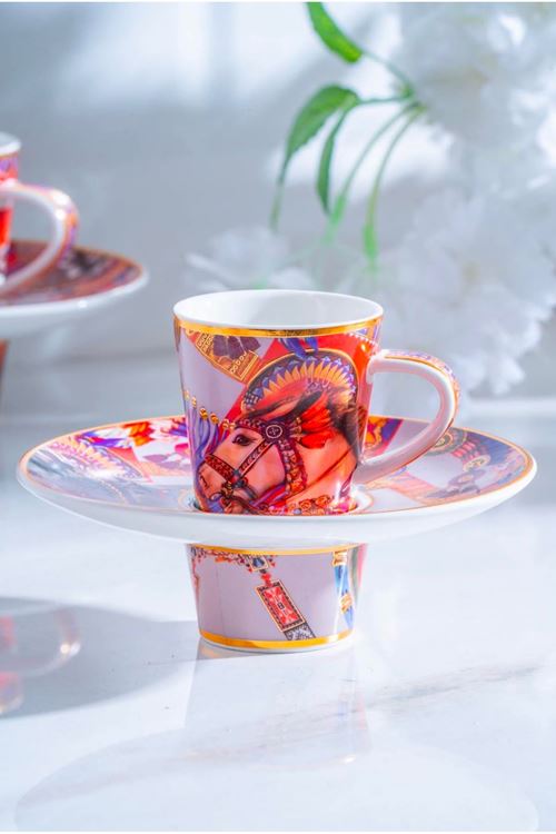 Acar Whisper 6 Kişilik Porselen Kahve Fincanı Takımı - 90 ML