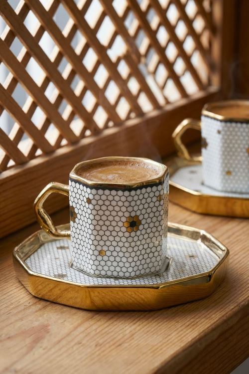 Acar Sedwick 6 Kişilik Porselen Kahve Fincanı Takımı - 100 ML