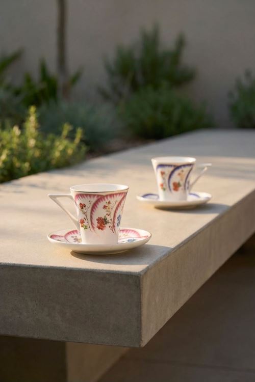 Acar Klauzy 6 Kişilik Porselen Kahve Fincan Takımı - 90 ML