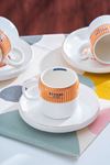 Acar - Adonis Orange 6 Kişilik Kahve Fincan Takımı - 100 ml