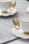 Acar - Jade 6 Kişilik Kahve Fincanı Takımı - 90 ml Gold
